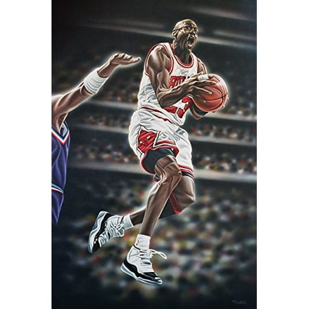 Michael Jordan Canvas Basketball Air Legend Jump Wall Art Home Decor Picture